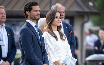 Carl Philip et Sofia de Suède au Monument de la Paix à Morokulien, le 4 septembre 2024, dans le Värmland.