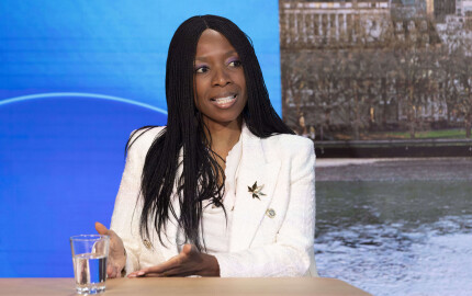 Sophie Chandauka, président de Sentebale, interviewée sur SkyNews le 30 mars.