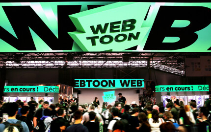 Le stand Webtoon au Amazing Festival de 2024.