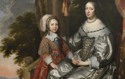 Charles et Henri Beaubrun, "Portrait d’Anne d’Autriche et du Dauphin Louis, futur Louis XIV", vers 1640, huile sur toile.