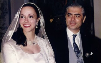 Cérémonie de mariage du Prince Paul de Roumanie et de la Princesse Lia Triff, célébrée le 15 septembre 1996 à Bucarest, en présence de membres du clergé orthodoxe et de personnalités du monde diplomatique. 