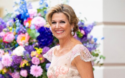 Maxima des Pays-Bas au soir du dernier jour de sa visite d’État en République tchèque, le 5 juin 2025.