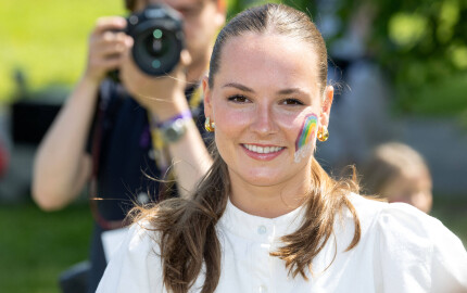 La princesse Ingrid Alexandra de Norvège au festival pour enfants Miniøya au Tøyenparken à Oslo, le 14 juin 2025. 