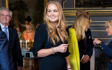 La princesse héritière Catharina-Amalia lors du dîner d'État en marge du sommet de l'OTAN, le 24 juin 2025. 