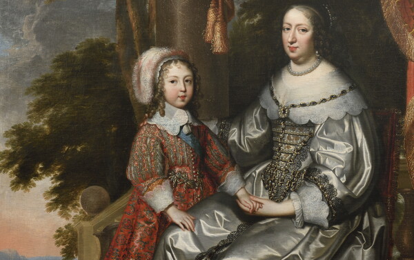 Charles et Henri Beaubrun, "Portrait d’Anne d’Autriche et du Dauphin Louis, futur Louis XIV", vers 1640, huile sur toile. 