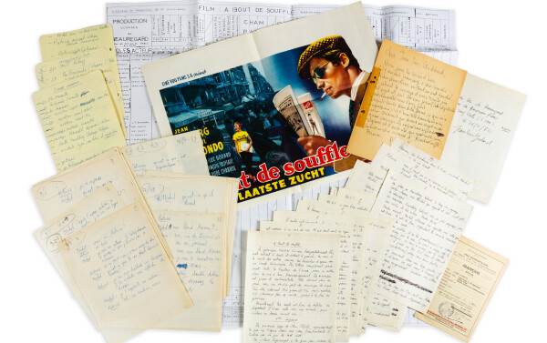Ce scénario original d'"À bout de souffle" de Jean-Luc Godard (1960) est aujourd’hui le seul manuscrit connu du film culte de la Nouvelle Vague. 